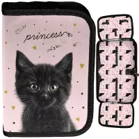 1. Paso Piórnik Dwuklapkowy bez Wyposażenia Black Cat PP26BC-P001BW