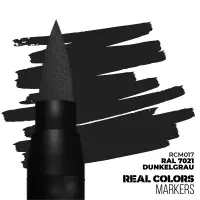 1. AK Interactive: Real Colors Markers - RCM017 - RAL 7021 Dunkelgrau