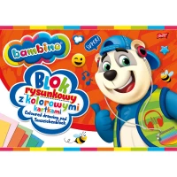 1. Bambino Blok Rysunkowy z Kolorowymi Kartkami A4 16 Kartek 002878