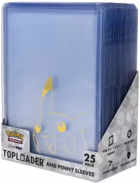 1. Ultra Pro: Pokemon - Toploader and Penny Sleeves - Koszulki na Karty - Pikachu (25 szt.)