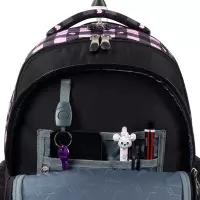 1. St.Right Plecak Szkolny Na Kółkach TB-01 Pink Checkered 682131