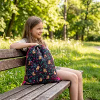 4. AstraBag Worek Szkolny Na Sznurkach AD1 Flower Capy 507026006