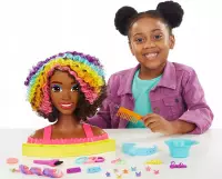 7. Mattel Barbie Glowa do Stylizacji Kręcone Wlosy hmd79