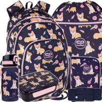 1. CoolPack Zestaw Szkolny Elisabeth 5el. Plecak Prime Pro F162933 + Worek F070933 + Piórnik F076933 + Z17933 + Z18933