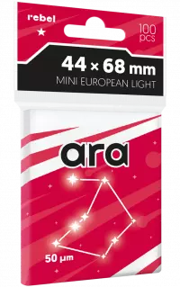 1. Rebel Koszulki na Karty Light Ara "Mini European Light" - 44x68 mm - 100 sztuk 