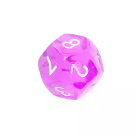 8. Komplet kości REBEL RPG - Mini Kryształowe - Fioletowe