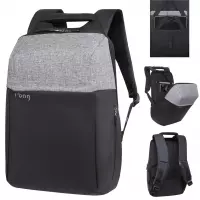 1. R-Bag Plecak Męski na Laptopa 15" z USB Fort Grey Z052