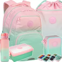 1. CoolPack Zestaw Szkolny Gradient Strawberry 5el. Plecak Pick F099754 + Worek F070754 + Piórnik F067754 + 55998CP + Z07754