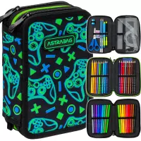 10. AstraBag Piórnik Trzykomorowy z Wyposażeniem AC31 Game On 503026029