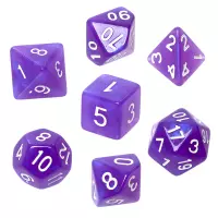 9. Komplet kości REBEL RPG - Kamienie Księżycowe - Ametyst