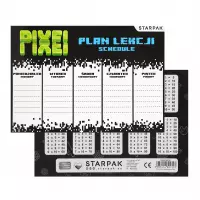 4. Starpak Plan Lekcji A5 z Naklejkami na Zeszyt Pixel 591762