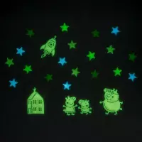 6. Naklejki Dekoracyjne (ścienne) - Świnka Peppa - Świecące w Ciemności
