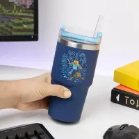 5. Kubek Podróżny Gracza ze Słomką Minecraft - 600 ml