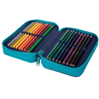 2. CoolPack Jumper 3 Piórnik Trzykomorowy Z Wyposażeniem Happy Unicorn E67549