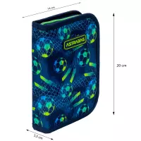 6. AstraBag Piórnik AC1 Pojedynczy Dwuklapkowy bez Wyposażenia Football 503026032