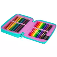 4. CoolPack Jumper XL Piórnik Dwukomorowy Z Wyposażeniem Happy Donuts F077665