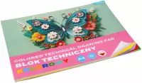 2. Blok Techniczny Kolorowy A4 10 kartek Motyl 587757