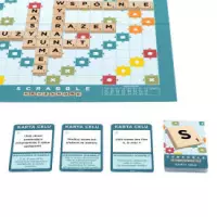 3. Mattel Gra Scrabble Klasyczne Drewniane 2w1 JGR65