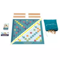 2. Mattel Gra Scrabble Klasyczne Drewniane 2w1 JGR65