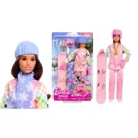 1. Mattel Barbie Lalka Snowboardzistka Zestaw Delux JKF78