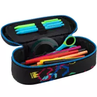 2. Coolpack Campus Piórnik Tuba Usztywniona z Organizerem Hello Kitty Black Neon F062034