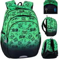 7. CoolPack Jerry Plecak Szkolny Game Over Gradient Green F029969