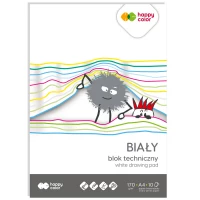 1. Happy Color Blok Techniczny Biały A4 10 Kartek 170g 106415