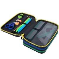 3. CoolPack Jumper 3 Piórnik Trzykomorowy Z Wyposażeniem Hello Kitty Black Neon F067034