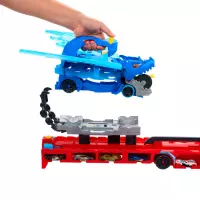 4. Mattel Hot Wheels City Transporter Podwójny Smok Zestaw 2w1 2 Samochody JBM72