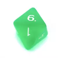 6. Komplet kości REBEL RPG - Kryształowe - Jasnozielone