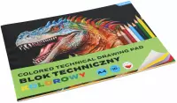 2. Blok Techniczny Kolorowy A4 10 kartek Dinozaur 587756