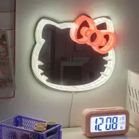 7. Lampka Neonowa Ścienna Lusterko LED - Hello Kitty