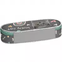 2. Paso Piórnik Tuba Usztywniona Grey Cat PP26CS-013