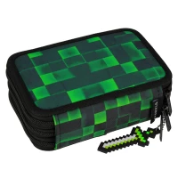 5. Starpak Piórnik Trzykomorowy z Wyposażeniem Pixel Green 533142