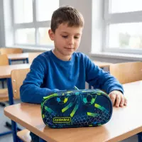 6. AstraBag Piórnik AC6 Saszetka Usztywniona Football 503026035