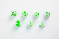 2. Gamegenic: Glow Series - RPG Dice Set - Toxic Stones
