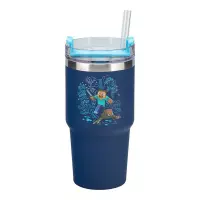 3. Kubek Podróżny Gracza ze Słomką Minecraft - 600 ml