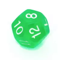 8. Komplet kości REBEL RPG - Kryształowe - Jasnozielone