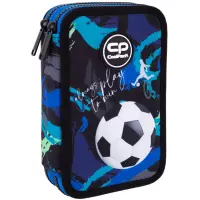 1. CoolPack Jumper 2 Piórnik Dwukomorowy Z Wyposażeniem Football Navy F066967