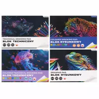 1. Starpak Zestaw Bloków A4 do Rysunku i Prac Technicznych – Biały i Kolorowy 589007