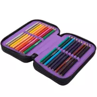 4. CoolPack Jumper 3 Piórnik Trzykomorowy Z Wyposażeniem K-Pop Rainbow F067037