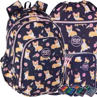 1. CoolPack Zestaw Szkolny Elisabeth 3el. Plecak Prime Pro F162933 + Worek F070933 + Piórnik F067933