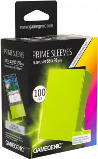 1. Gamegenic: Prime Sleeves (66x91 mm) - Koszulki na Karty - Lime - 100 sztuk