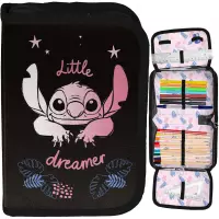 1. Paso Piórnik Dwuklapkowy z Wyposażeniem Stitch Black DS26YY-P001