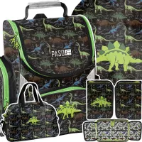 1. Paso Zestaw Szkolny 4el Dino Small Tornister PP26DR-525 + Piórnik PP26DR-P001BW + Worek PP26DR-712 + Torba PP26DR-074