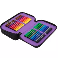 3. CoolPack Jumper 3 Piórnik Trzykomorowy Z Wyposażeniem K-Pop Rainbow F067037