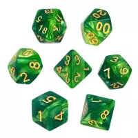 9. Komplet kości REBEL RPG - Dwukolorowe - Miętowo-zielone