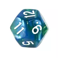 8. Komplet kości REBEL RPG - Dwukolorowe - Niebiesko-zielone