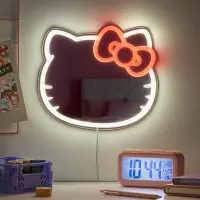 6. Lampka Neonowa Ścienna Lusterko LED - Hello Kitty