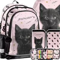 1. Paso Zestaw Szkolny 3el. Black Cat Plecak PP26BC-081 + Piórnik PP26BC-P001+ Worek PP26BC-712